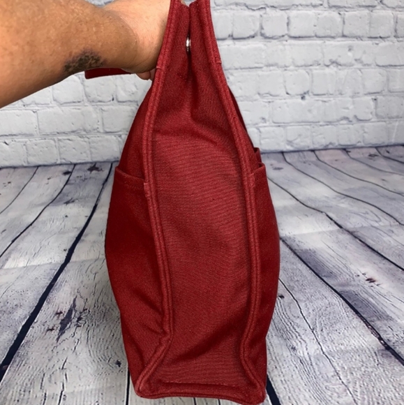 🌹 Hermès Red Fourre Tout MM Canvas Tote Bag NEW! - Picture 7 of 16